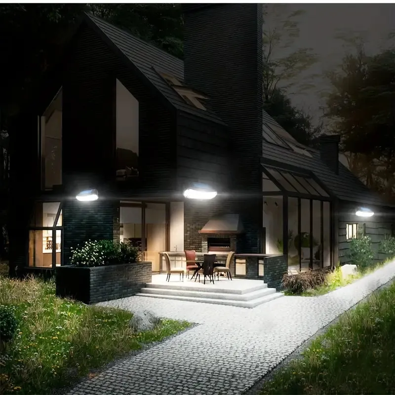 126 LEDs Portable Solar Security Lights, IP65 Waterproof Wireless Exterior Flood Light Detected Light