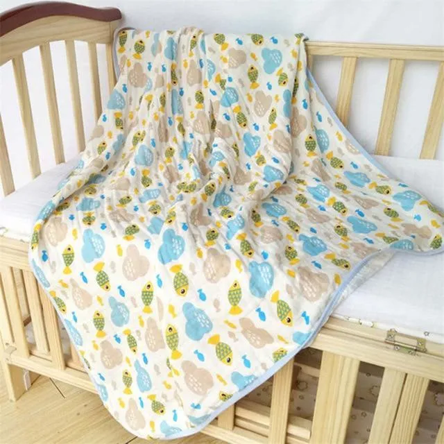 6 Layers muslin quilt baby blanket
