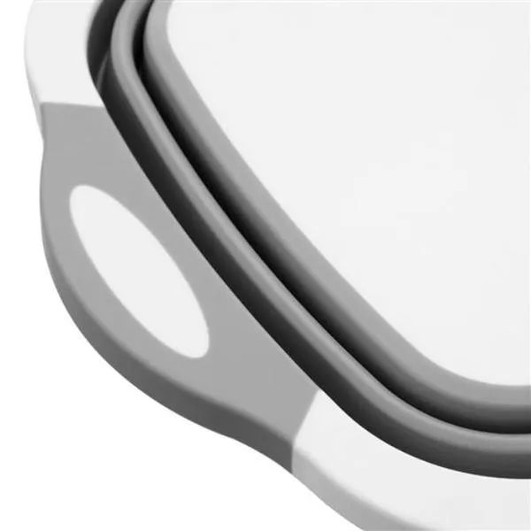 Camping / Caravan Collapsible Silicone Cutting Board And Strainer