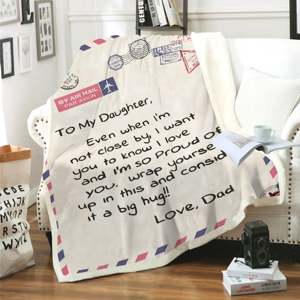 Envelope Letter Writing Cashmere Blanket