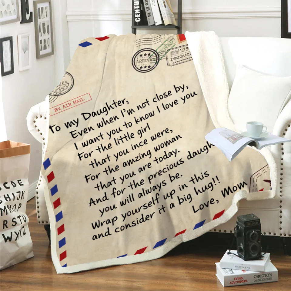 Envelope Letter Writing Cashmere Blanket