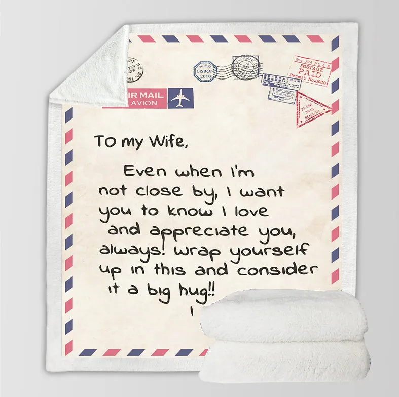 Envelope Letter Writing Cashmere Blanket