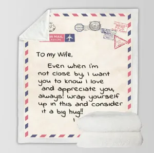 Envelope Letter Writing Cashmere Blanket