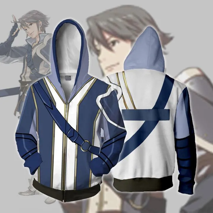 Fire Emblem Hoodies - Zip Up Fire Emblem Awakening Fates Inigo Azur Hoodie