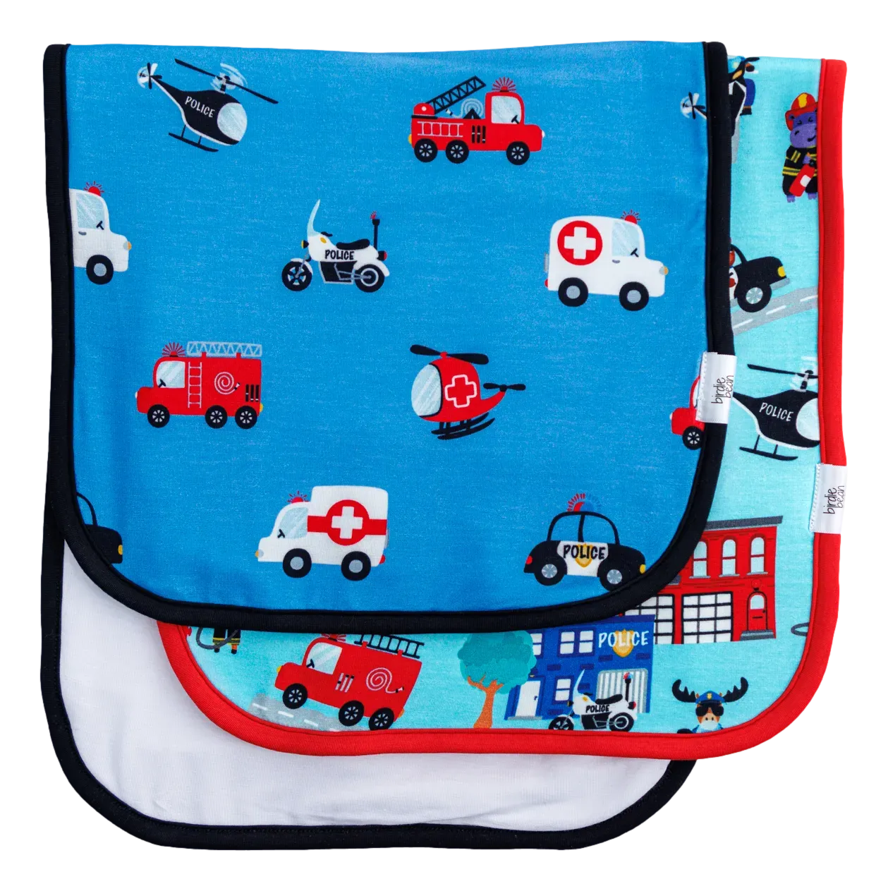 First Responders Burp Cloths Set
