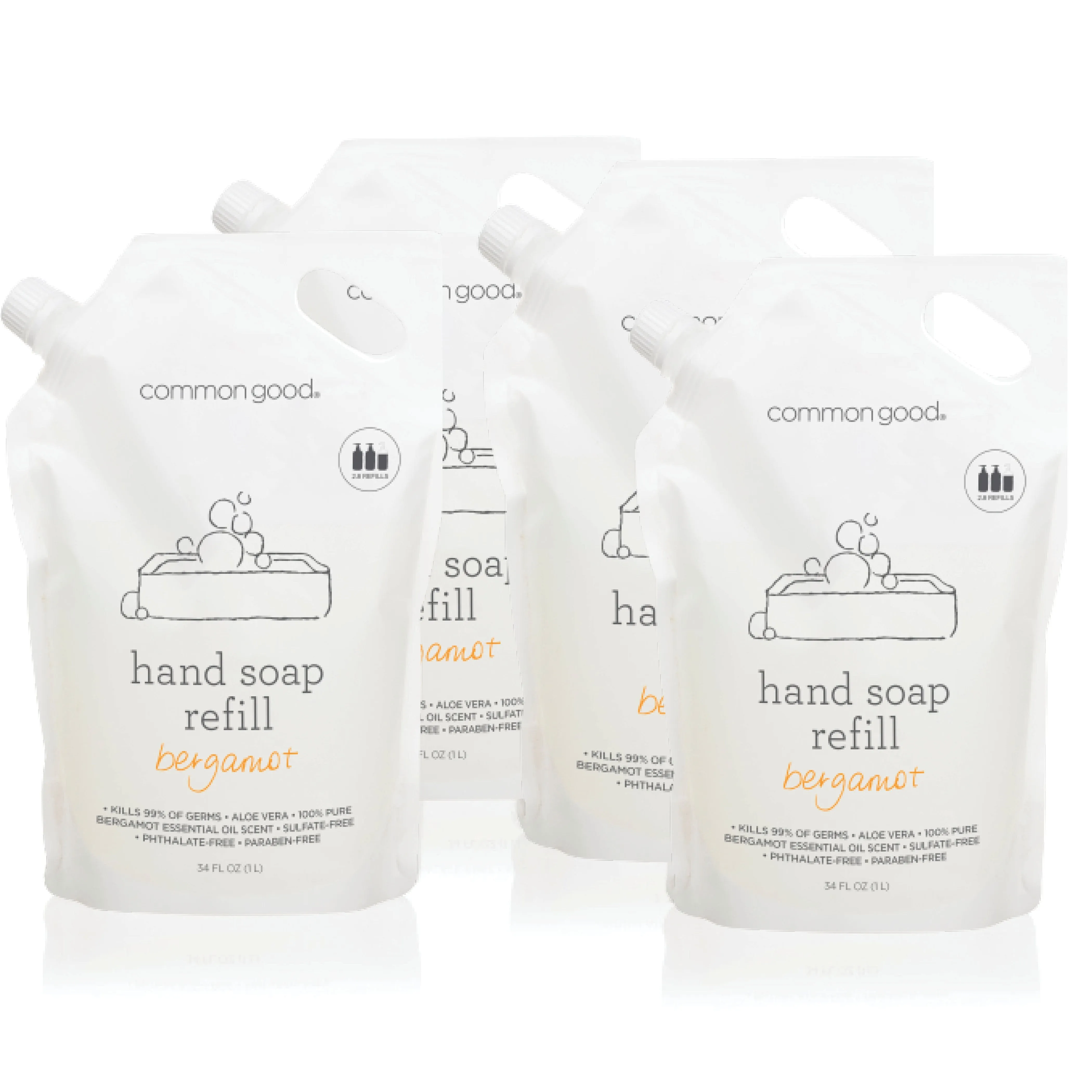 Hand Soap Refill Pouch, 34 Fl Oz