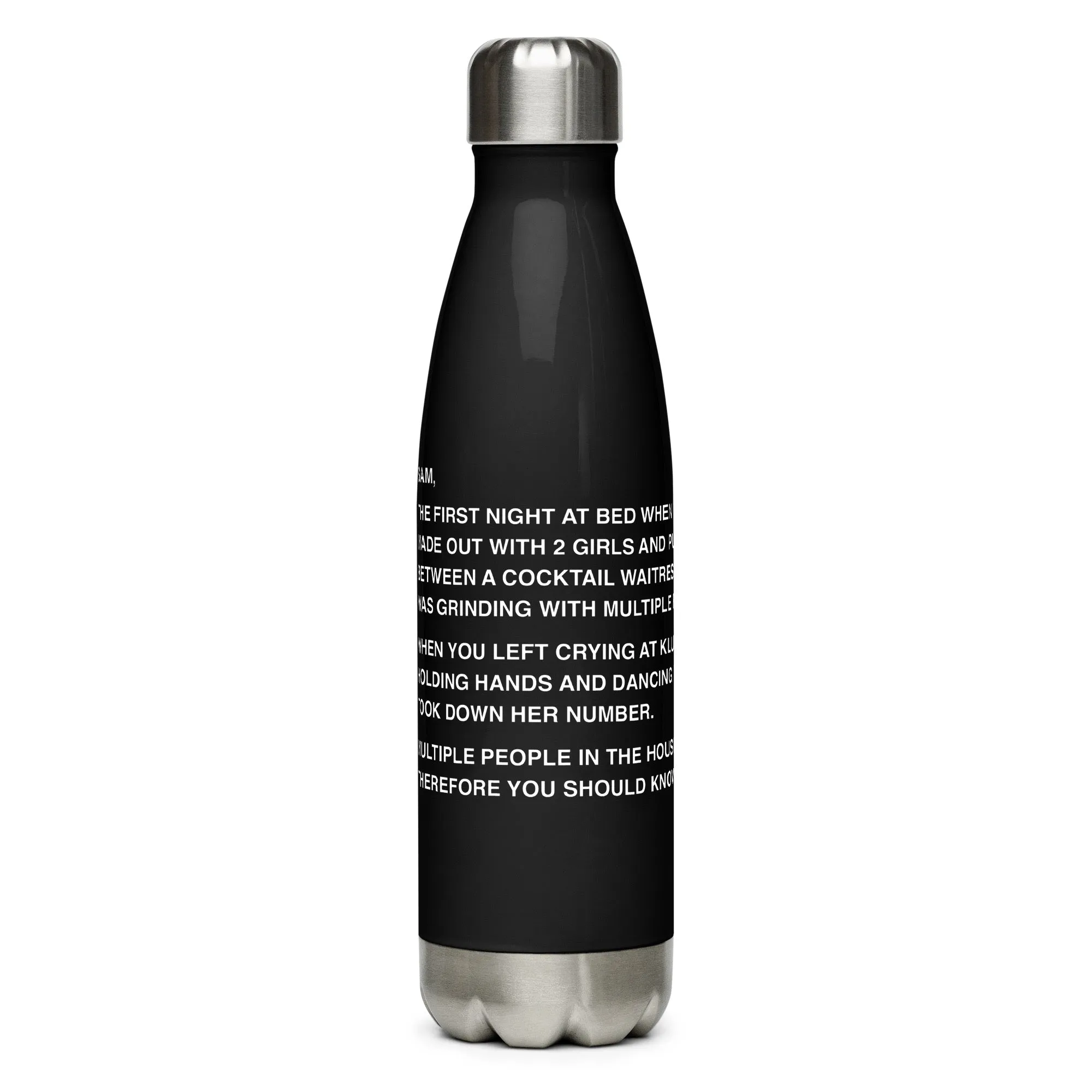 Jersey Shore Family Vacation Sam Note Water Bottle