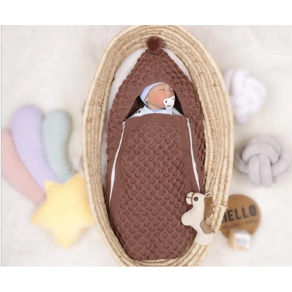 Knit Pompom Sleeping Bag