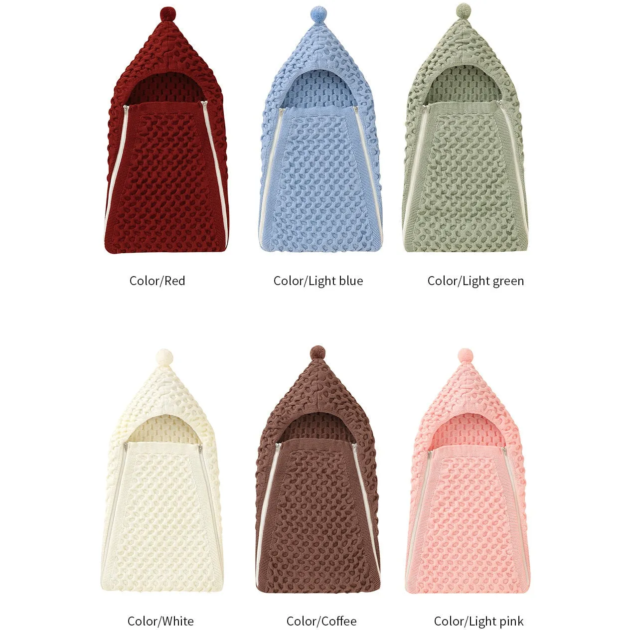 Knit Pompom Sleeping Bag