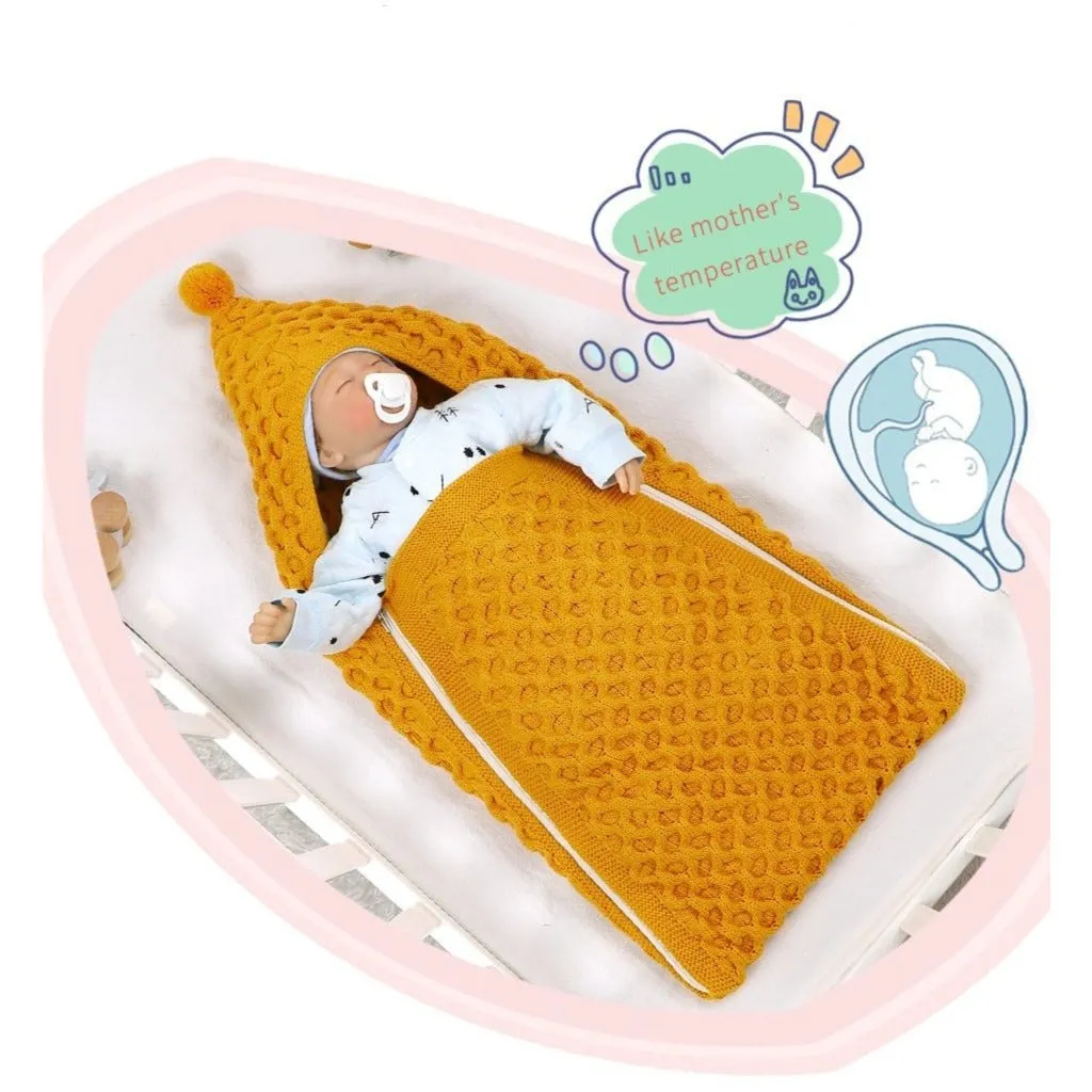 Knit Pompom Sleeping Bag