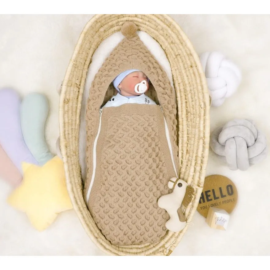 Knit Pompom Sleeping Bag