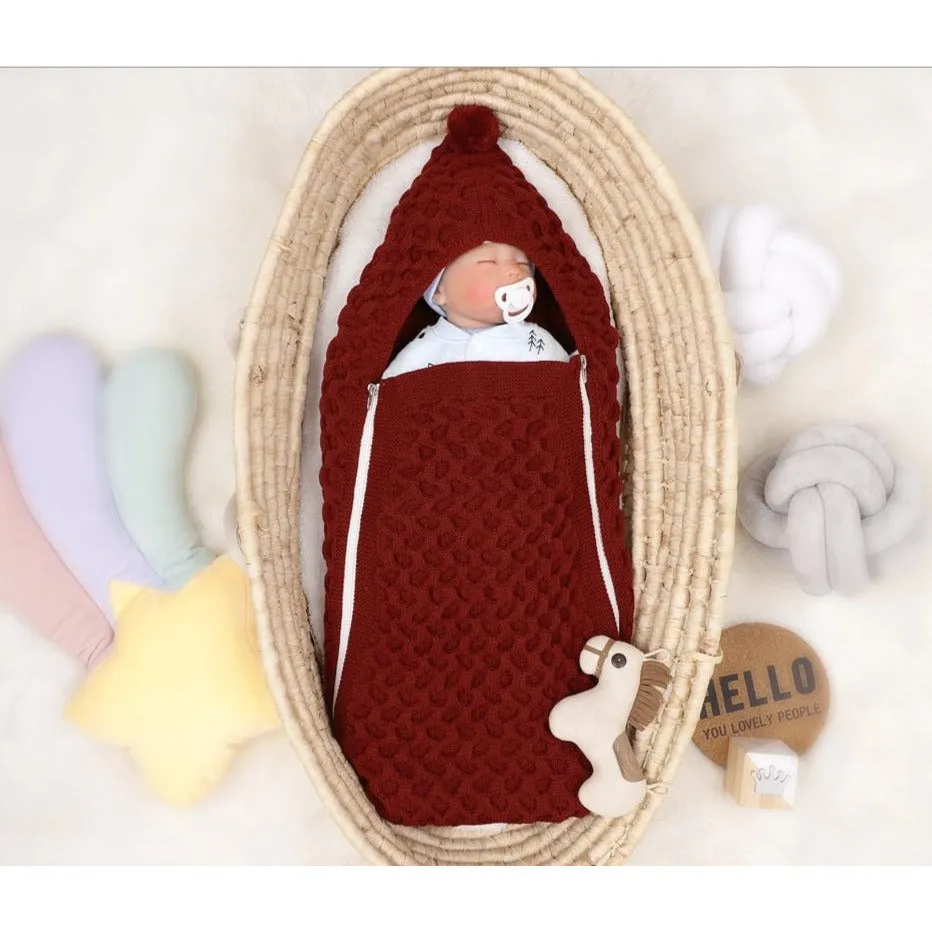 Knit Pompom Sleeping Bag