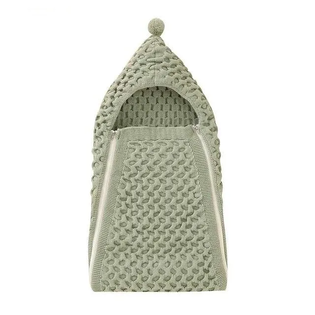 Knit Pompom Sleeping Bag