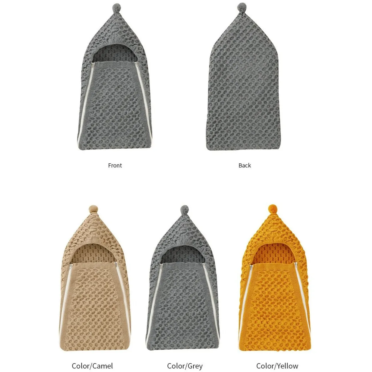 Knit Pompom Sleeping Bag