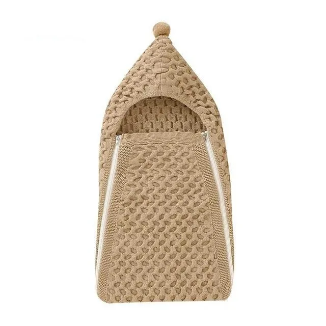 Knit Pompom Sleeping Bag
