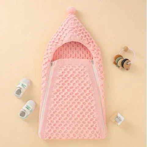 Knit Pompom Sleeping Bag