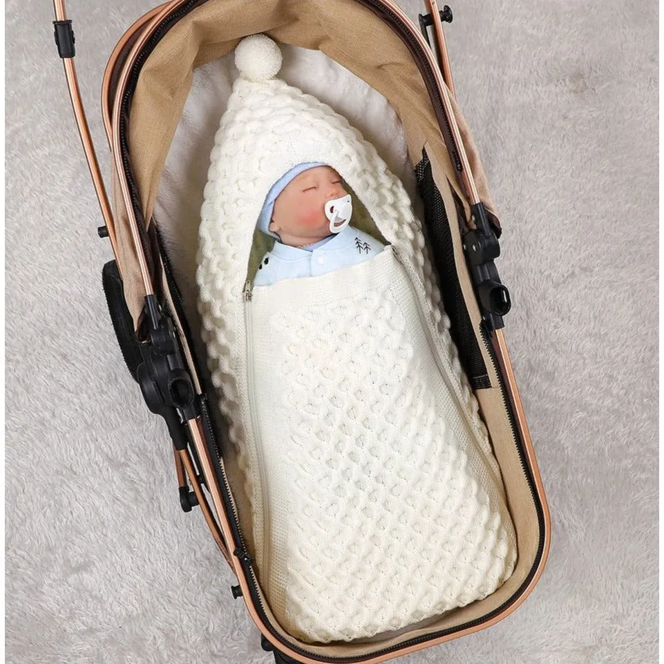 Knit Pompom Sleeping Bag