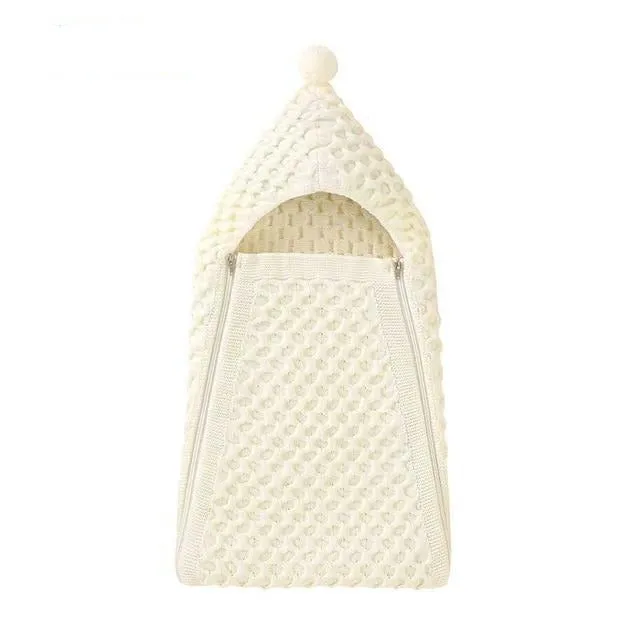Knit Pompom Sleeping Bag