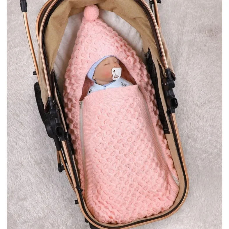 Knit Pompom Sleeping Bag