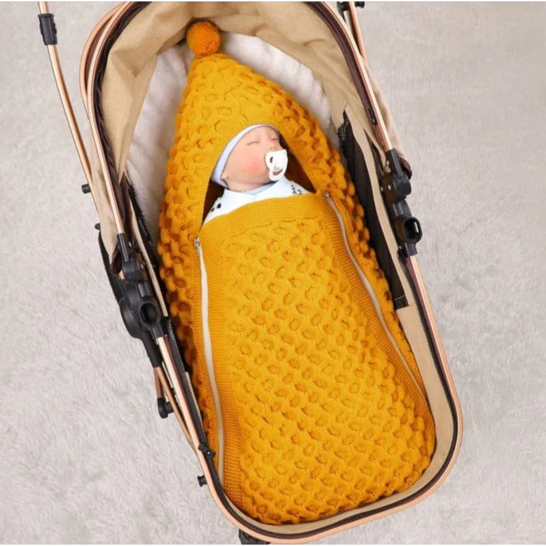 Knit Pompom Sleeping Bag
