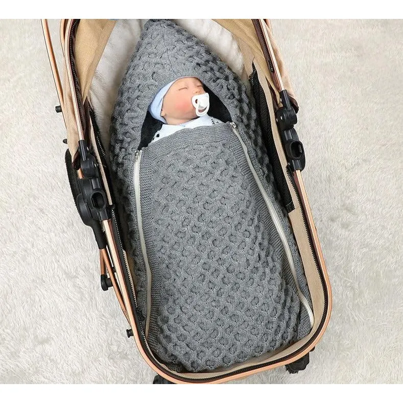 Knit Pompom Sleeping Bag