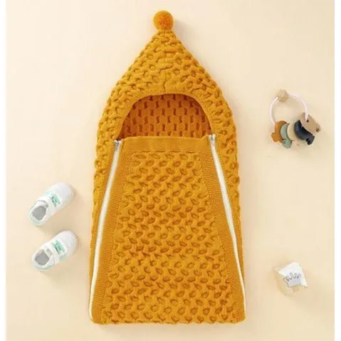 Knit Pompom Sleeping Bag