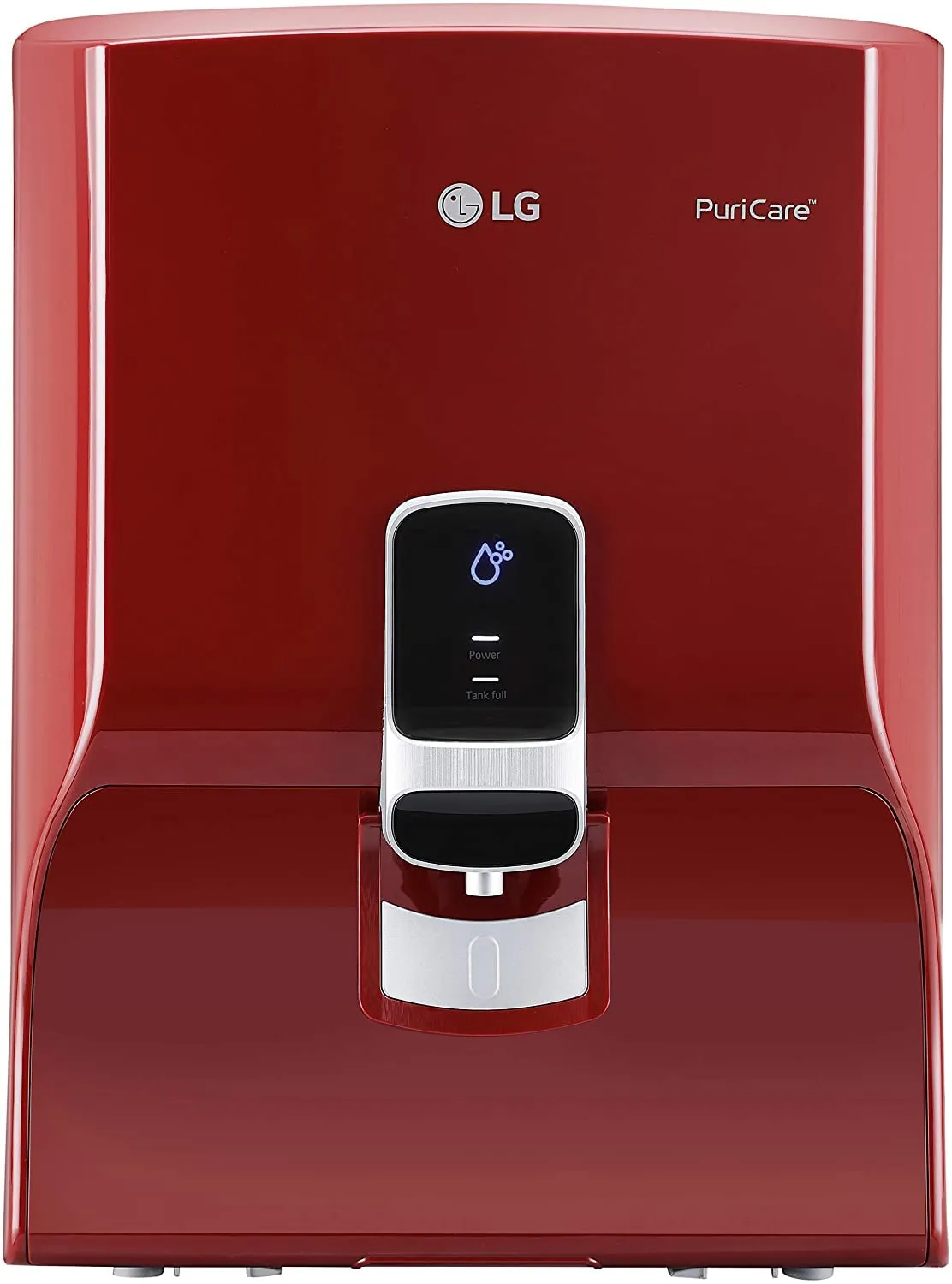 LG Puricare WW140NPR RO   Mineral Booster Water Purifier with Dual Protection Stainless Steel Tank, RED
