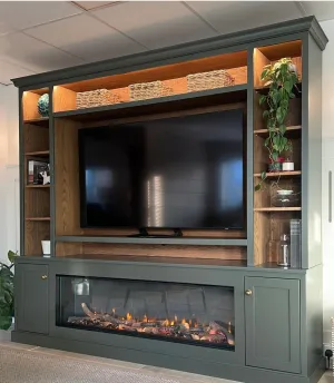 NEW Media Fireplace Unit with Oak internals