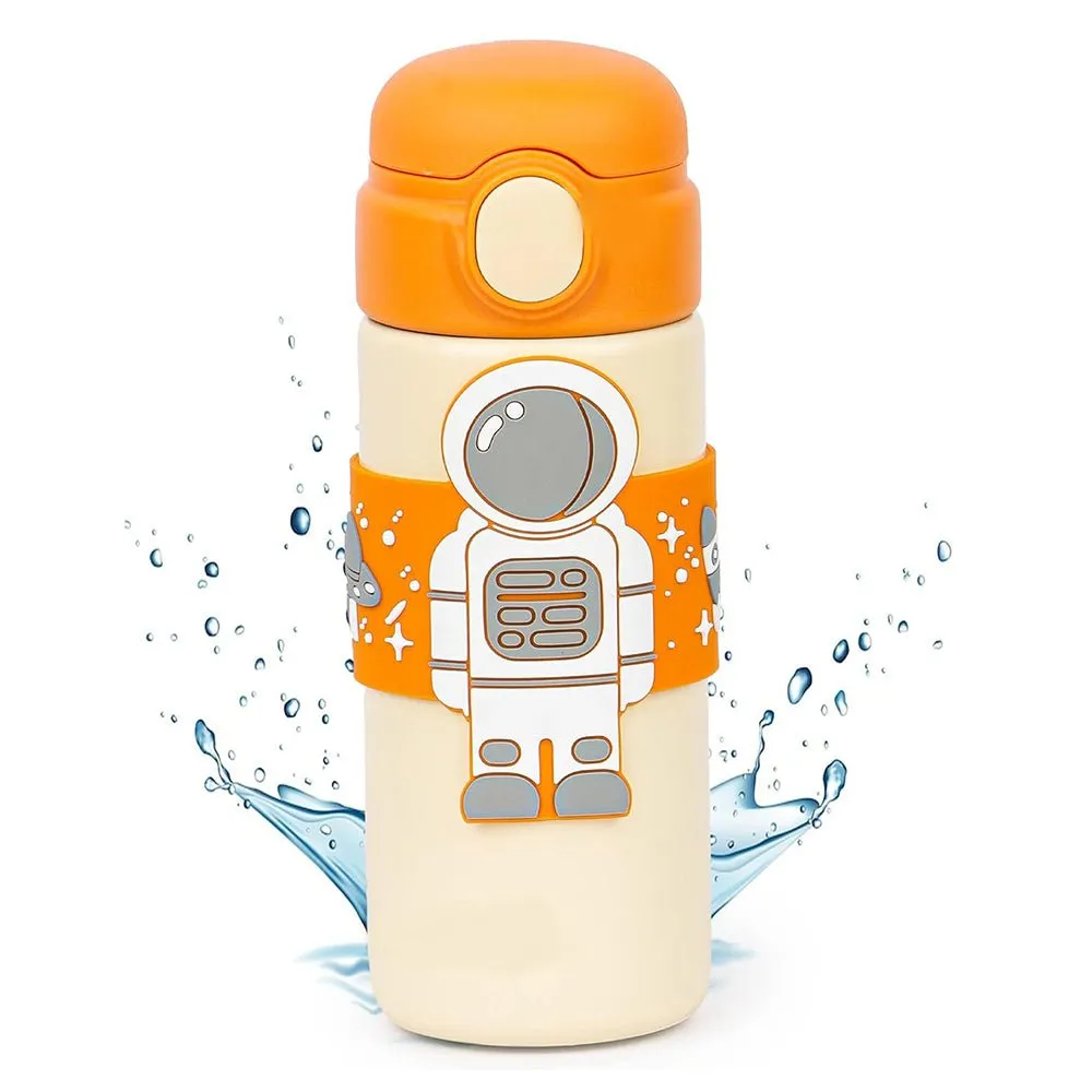 Orange Band Cream Astronaut, Stainless Steel Kids Water Bottle, 500 ml