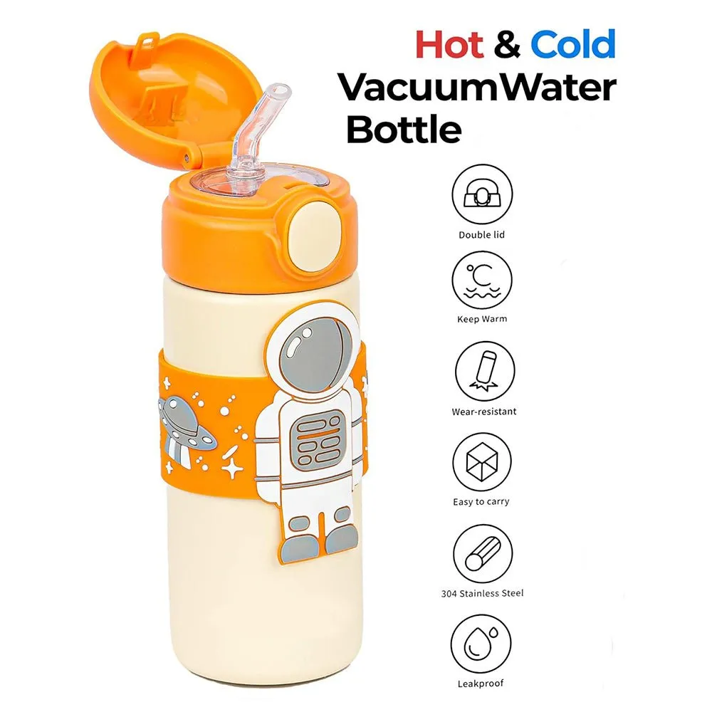 Orange Band Cream Astronaut, Stainless Steel Kids Water Bottle, 500 ml