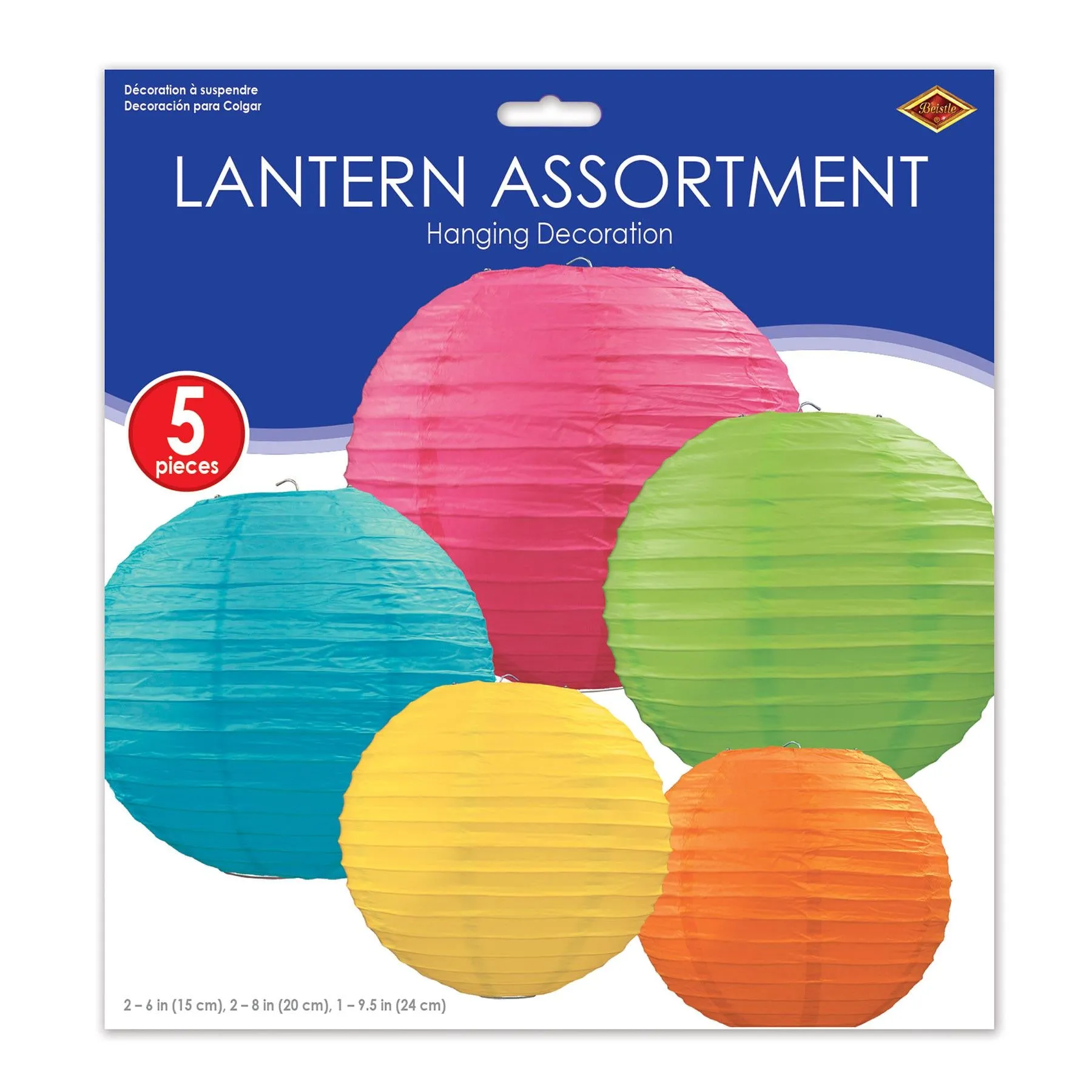 Party Paper Lantern Assortment (5 per Package)