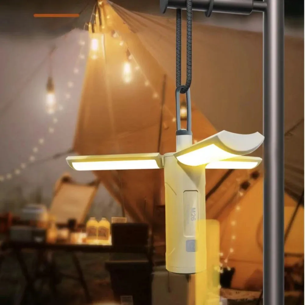Portable Hanging eye protection LED flashlight warning light foldable outdoor light
