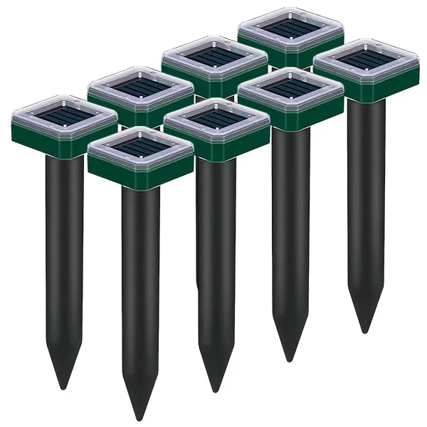 Solar-Powered Ultrasonic Animal Repeller  Outdoor Mole, Snake, Gopher, Groundhog, Bat, and Dog Repellent with Polysilicon Solar Panel