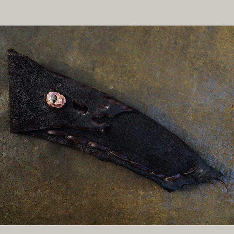 SOLD-Dylan Farnham #76 Copper Clad Straight Razor w/ Custom Sheath