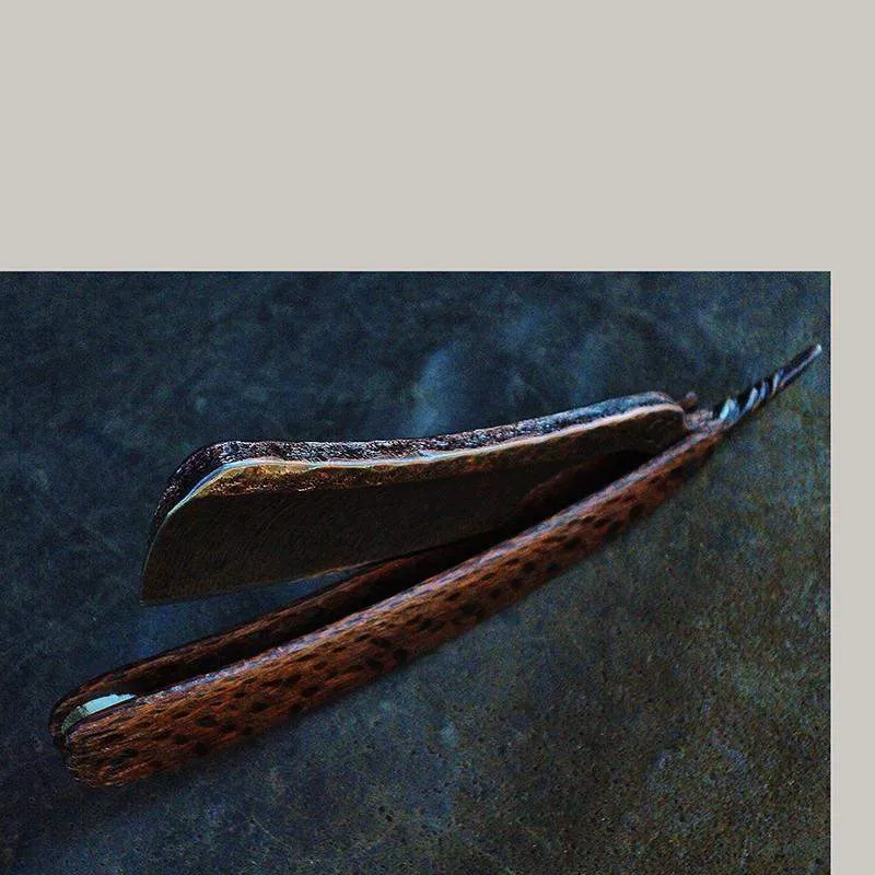 SOLD-Dylan Farnham #76 Copper Clad Straight Razor w/ Custom Sheath