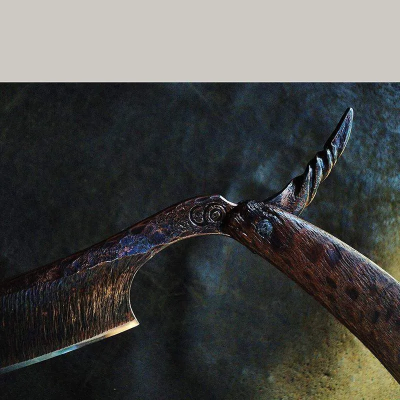 SOLD-Dylan Farnham #76 Copper Clad Straight Razor w/ Custom Sheath