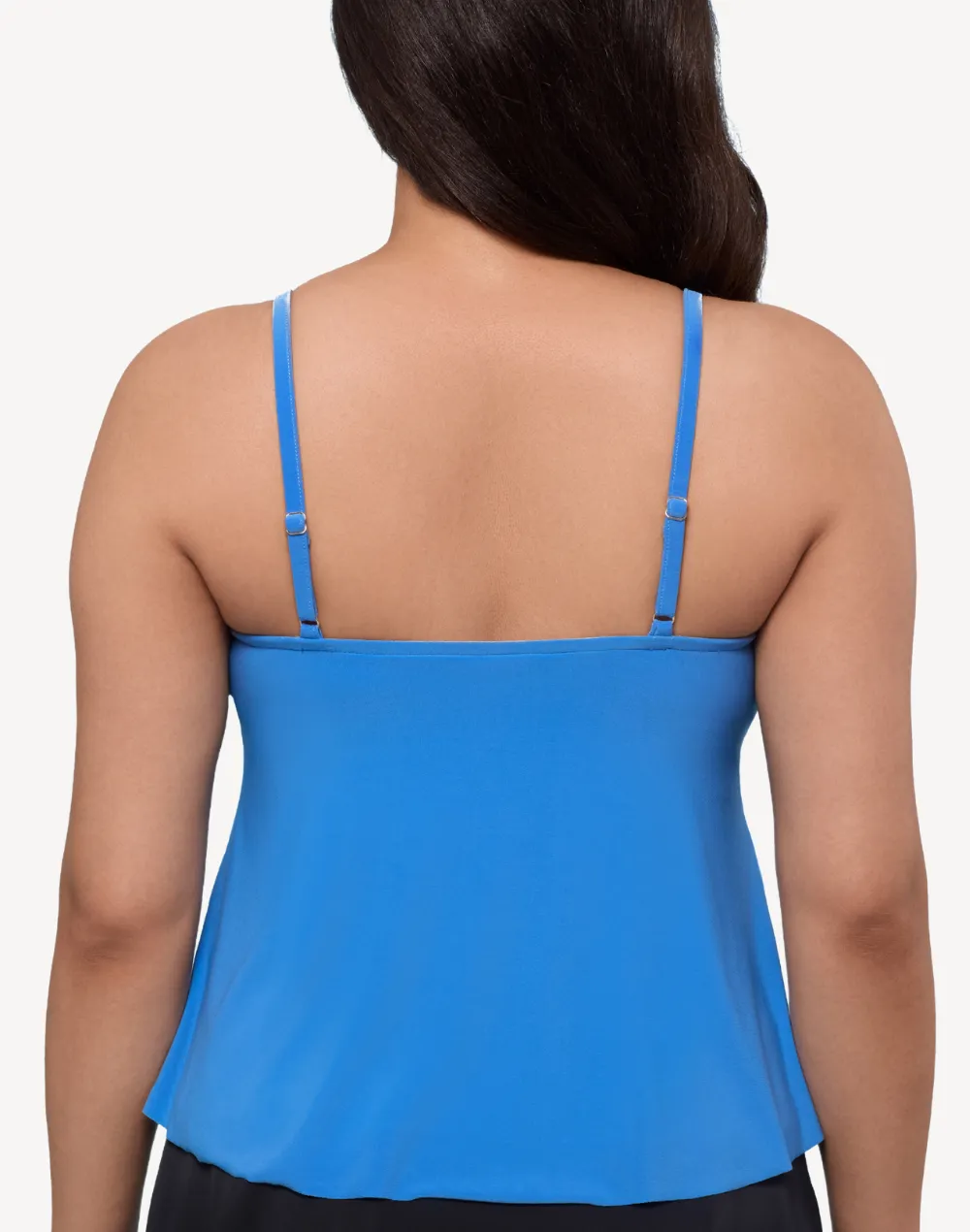 Solid Ruffle Rachel Tankini Top
