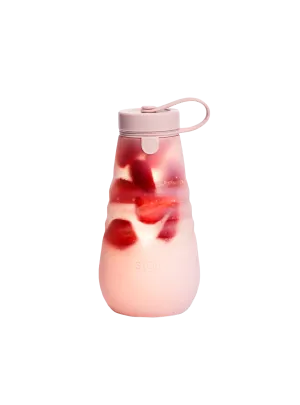 Stojo Collapsible Water Bottle (Translucent Carnation)