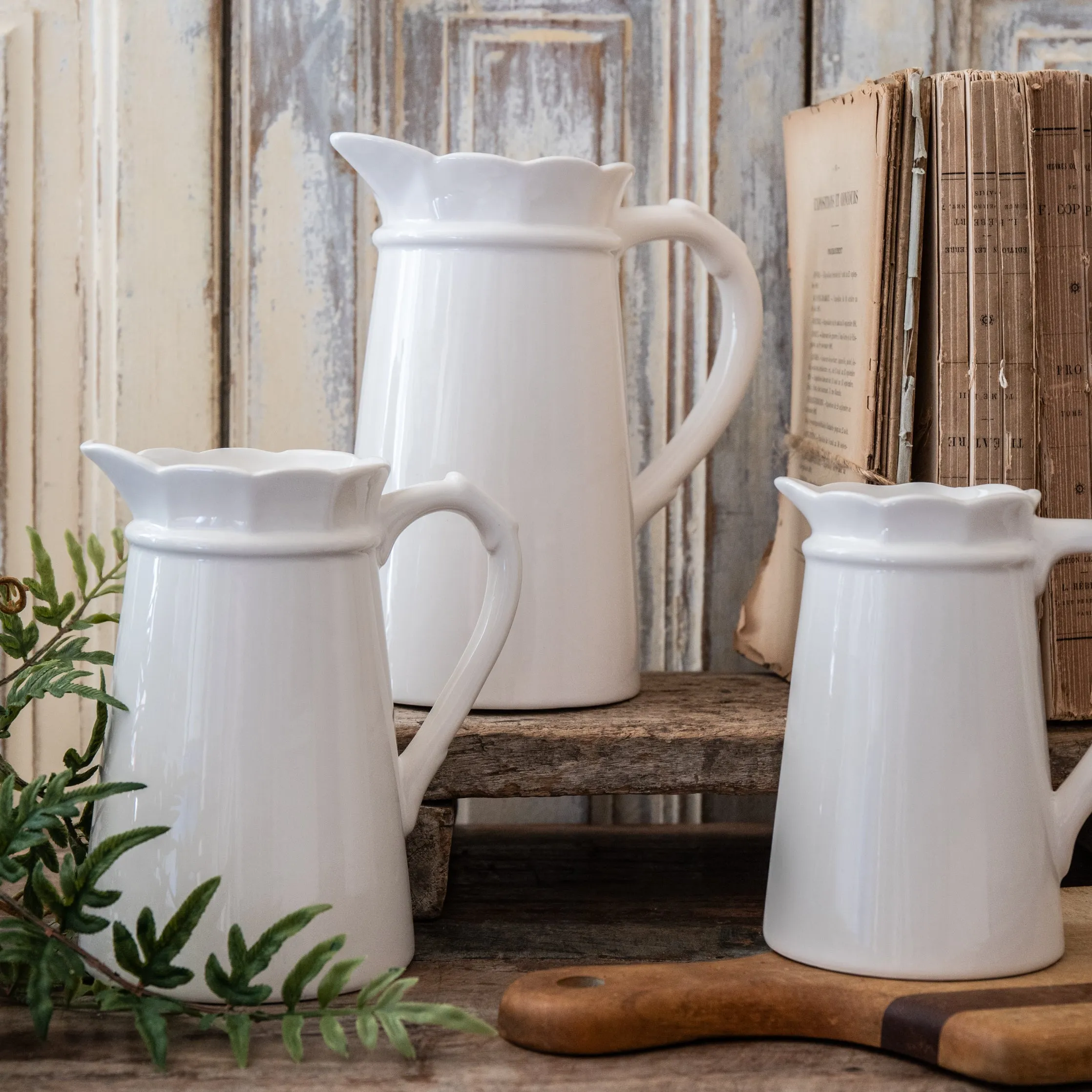 White Jugs - 3 Sizes